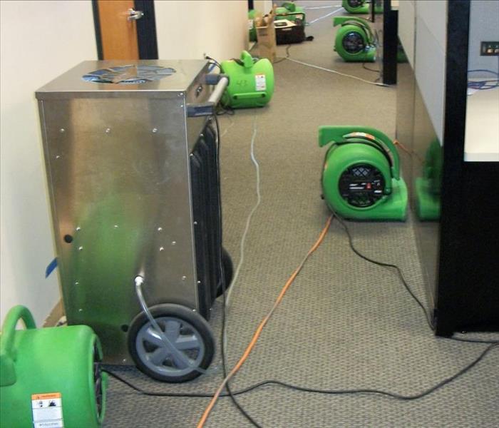 Commercial property with SERVPRO drying equipment 
