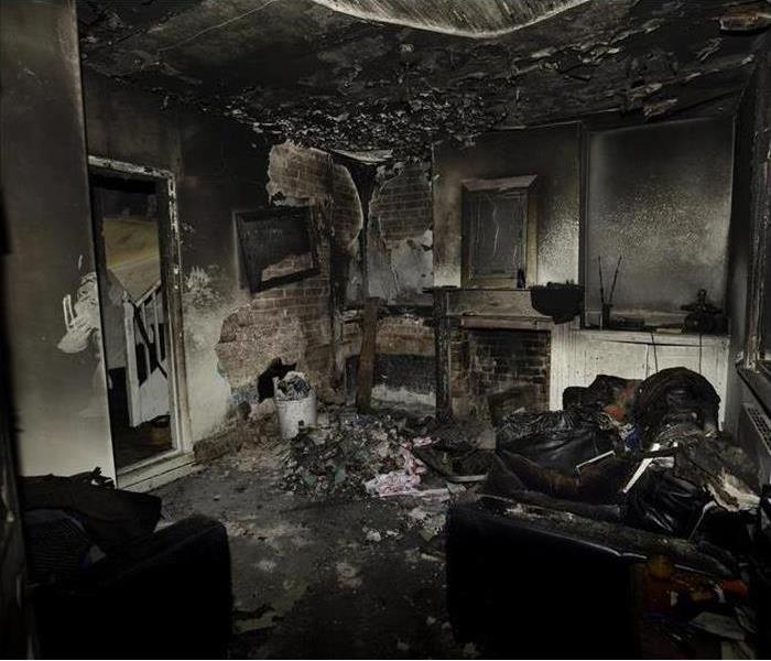 Room Full of Soot After Fire